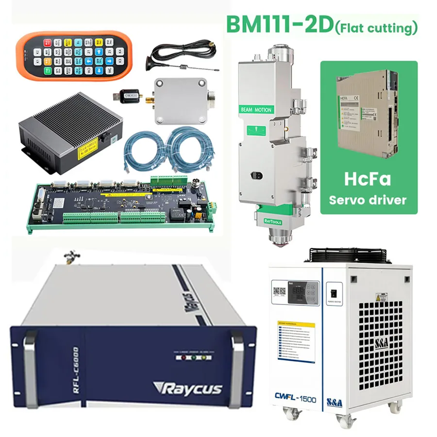 Raytools BM111 fiber laser cutting head 3.3kw laser system XC3000S, HcFa servo motor, Raytools laser source 1.5KW/2KW/3KW