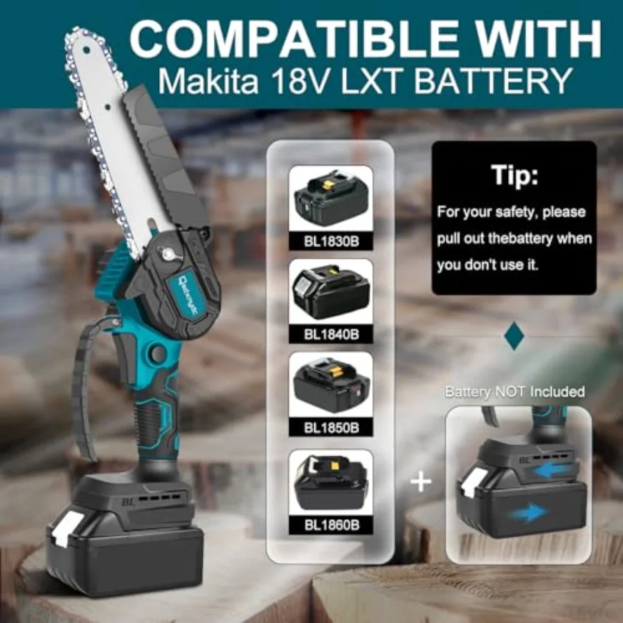 Cordl Mini Chainsaw 6 Inch for 18V LXT No Battery,Brushl Portable Electric Chain Saw Tool for BL1850, Small Handheld Chainsaw f