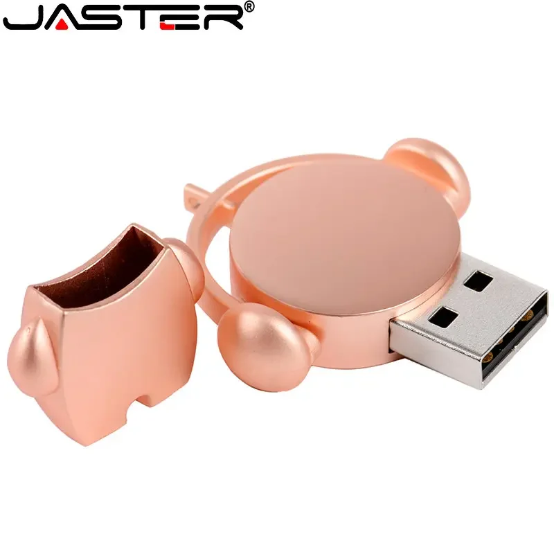 

JASTER Rose Gold Pen Drive 64GB Music Doll USB Flash Drives 32GB 16GB 8GB Free Custom Logo USB Stick Creative Gift Wedding Gift