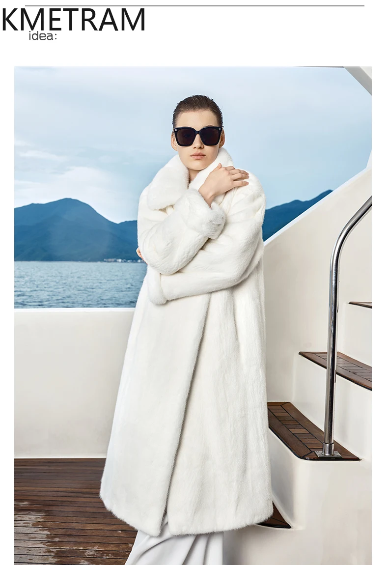 100% Natural Mink Fur Jacket Woman High Quality Long Real Fur Coat Winter Coats Women Clothing 2025 New in Outerwears Fourrure