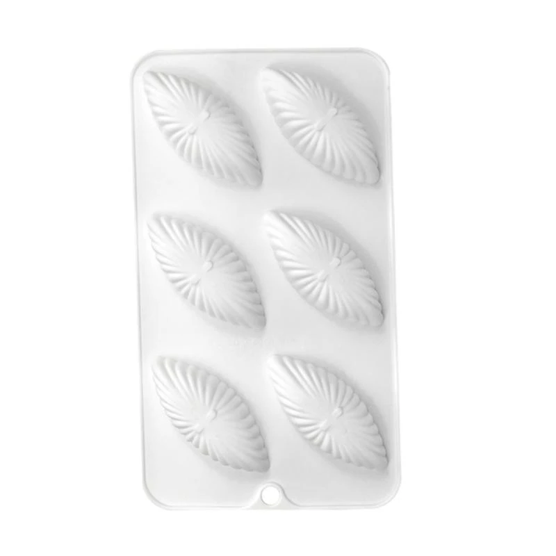 E1PC 6Cavity Seashells Silicone Molds DIY Cake Pastries Bakings Molds Fondants Molds