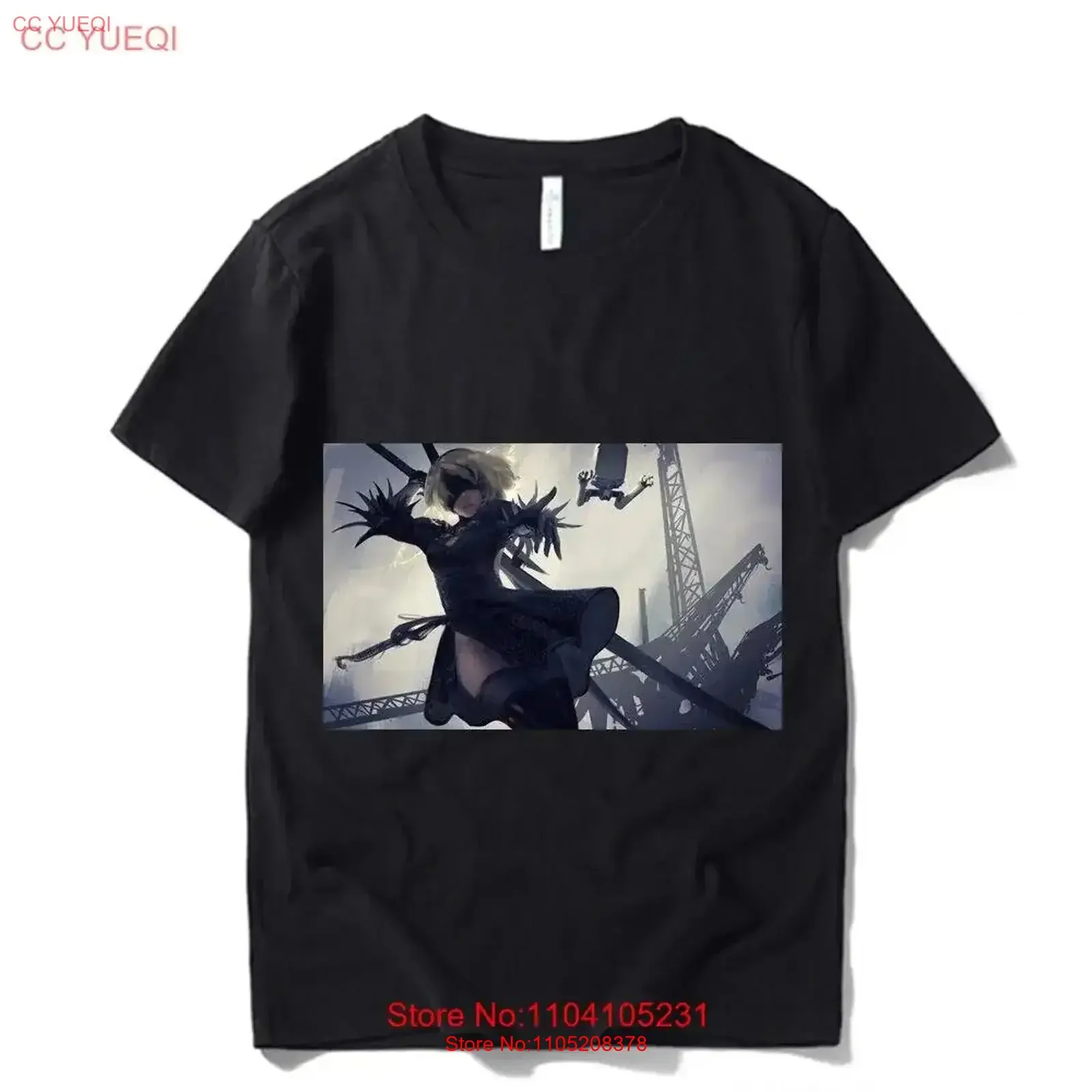 NieR Automata YoRHa No 2 Type B T Shirt 100 Cotton vintage Washed Stretched homme Stylish streetwear fashion Casual Comfortable
