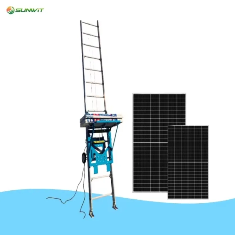 

[Best-Selling] Foldable Glass Goods Machine Crane Hoist Solar Control Panel For Buildings Home Lifting Equipment Elevator Ladder