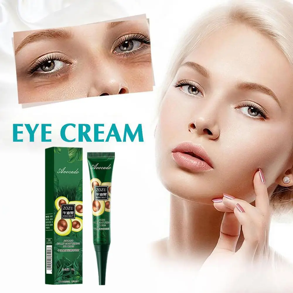 Crema de aguacate para eliminar arrugas, antiojeras, hinchazón, blanqueamiento de ojos, bolsas coreanas para apretar los ojos, desvanecimiento fino de la piel bajo el cuidado, A6E2