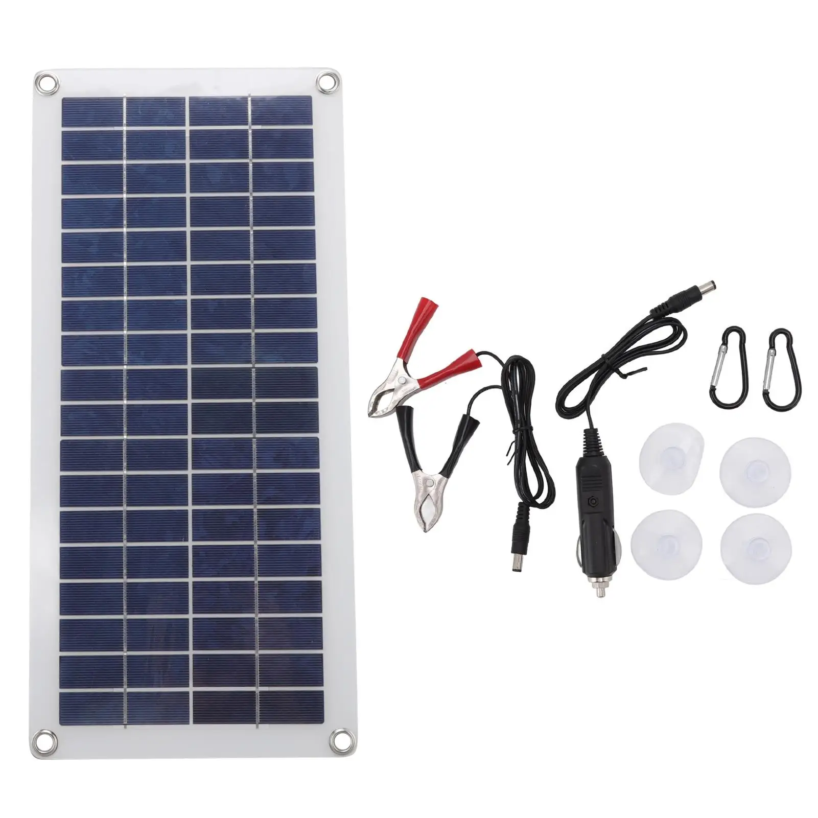 10W 12V Waterproof for solar Panel Charger with Car Plug & Alligator Clip for solar Street Lights