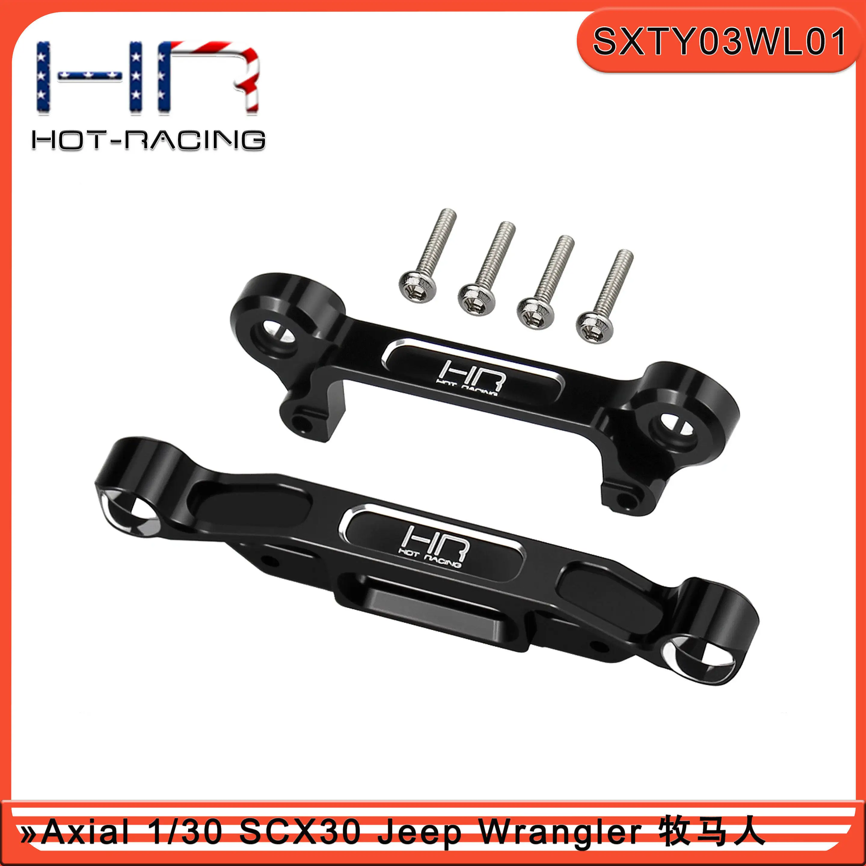 HR Aluminum Mirror Finish Front Rear Light Mount Bracket for Axial SCX30 Wrangler 1/30 RC Rock Crawler Upgrade Modification Part