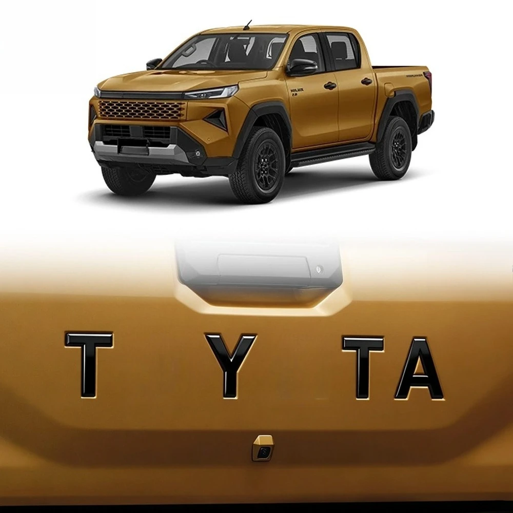 

ailgate Insert Indent Stickers For Hilux Travo 2025+ Car Logo Decor Decals Vinyl Letter Cover Auto Tuning Accessories
