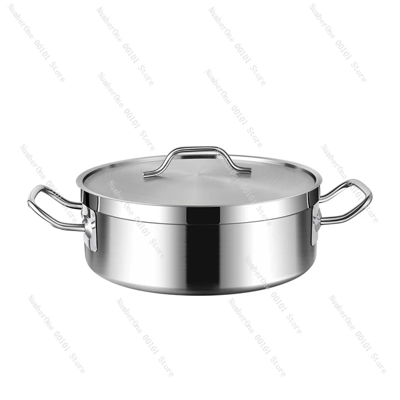 Stainless Steel Dual Hot Pot | Thickened Large-Capacity Pot for Home & Induction Cooking