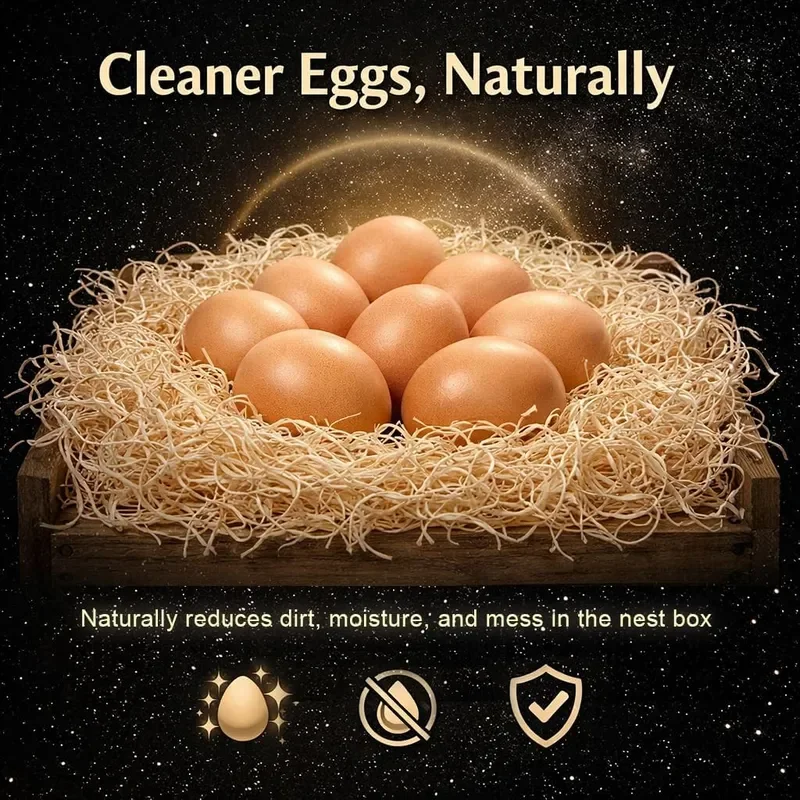 Aspen Nesting Pads for Chickens 10 Pack 13x13 Excelsior Liners USA Grown Aspen Cleaner Eggs Kraft Backed Coop Bedding for