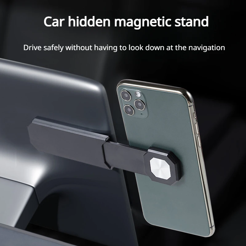 Magnetic Car Phone Holder for Tesla Model 3/Y/X/S for Magsafe IPhone 14 13 12 Metal Expansion Bracket Laptop Screen Side Mount