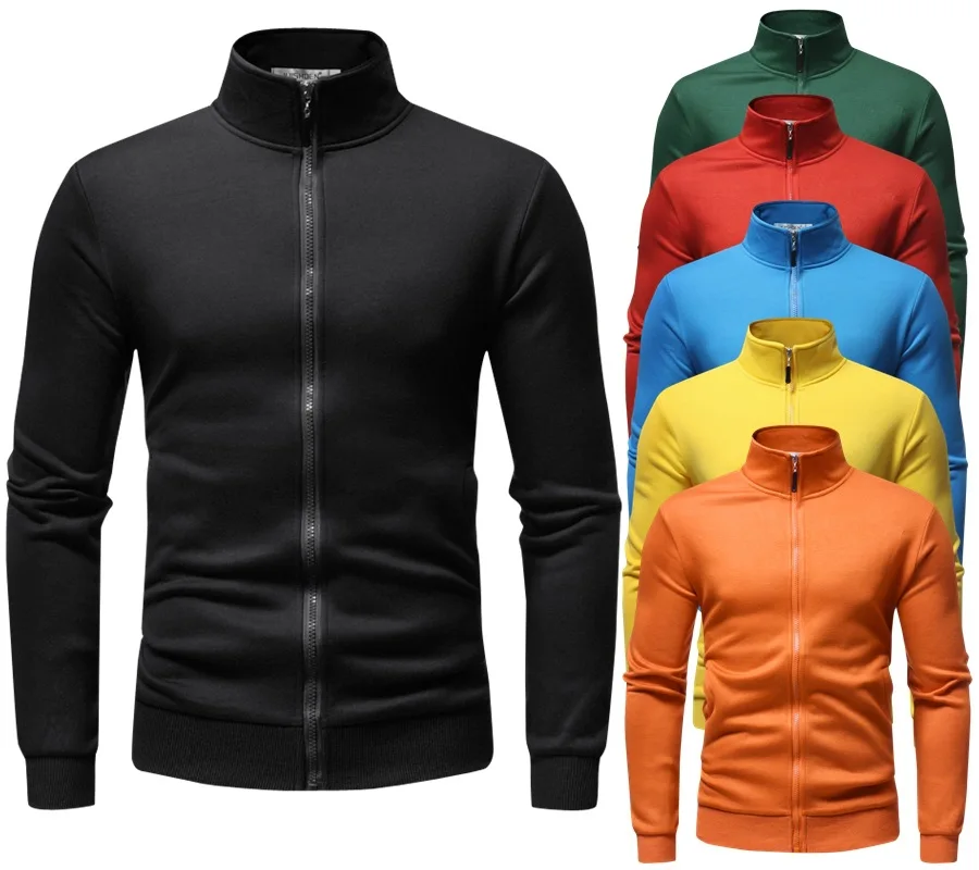 MRMT-Chaqueta de felpa con cremallera para hombre, suéter de Color sólido, sudadera juvenil, 2024