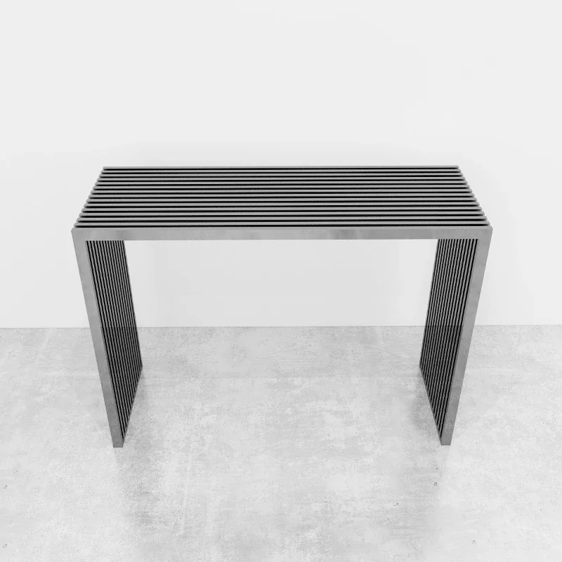 Modern simple gold-plated stainless steel entrance table foyer entrance table