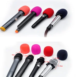 Microphone wireless Handheld lid, colored, windproof, anti-saliva, washable sponge foam, most of microphone, 3.5x7cm 8 Main Sales Microphone Foam - №3
