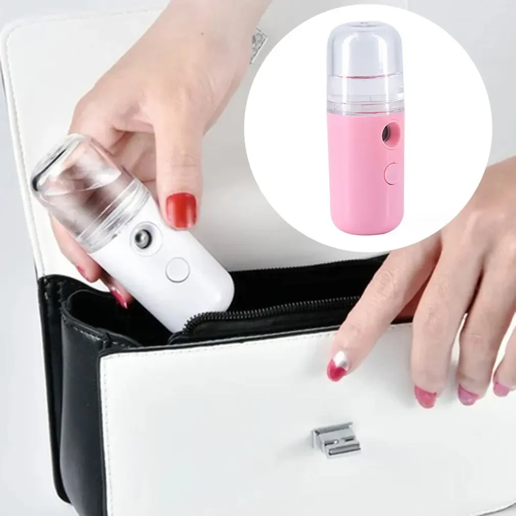 Mini portátil hidratante álcool spray umidificador, USB, pequeno, atualizar, Nano