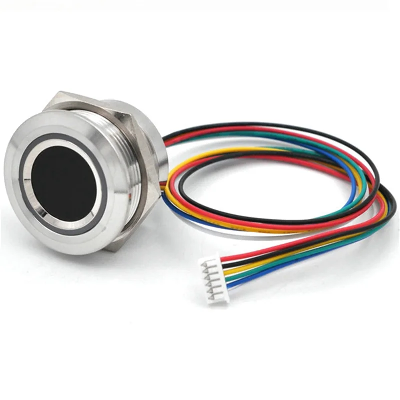 A19E-4X R503-5V RGB LED DC5V UART MX1.25-6Pin Impermeabile Capacitivo Modulo di Impronte Digitali Sensore Scanner Per Arduino Android