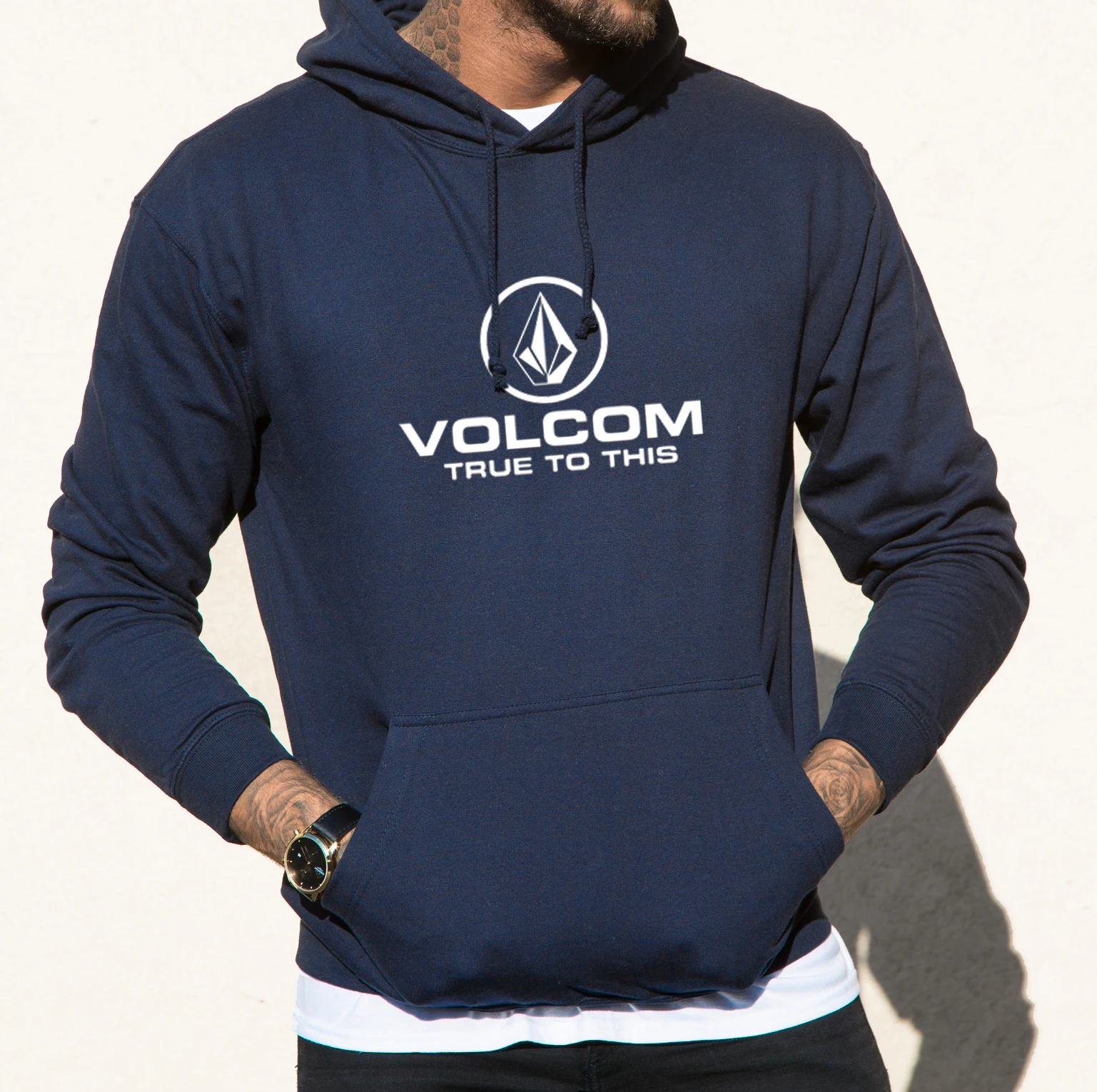 Men\'s VOLCOM Spring and Autumn Outdoor High Quality Hoodie Set, Sports Mountain Hoodie, Fashion and Leisure