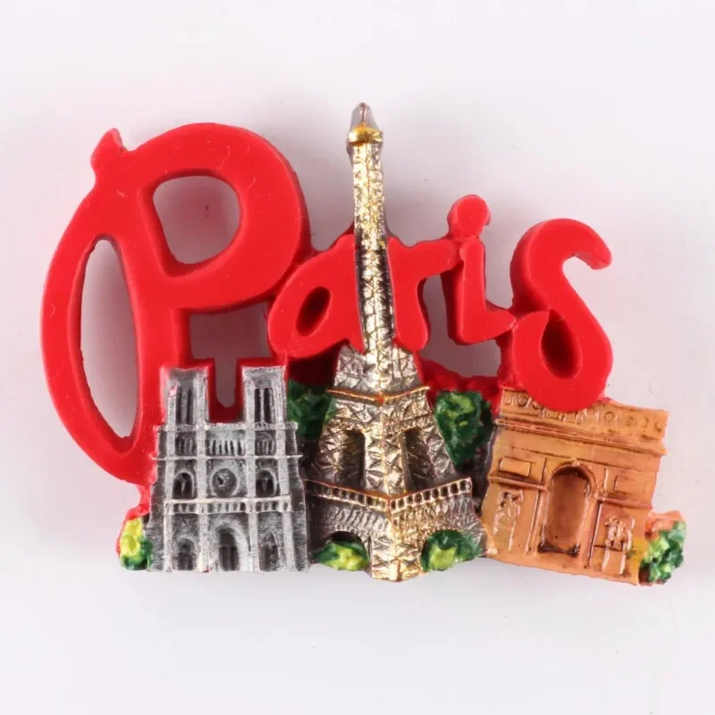 فرنسا السفر الهدايا التذكارية مغناطيس الثلاجة ديكور المنزل هدايا عيد ميلاد الزفاف صور ملصقات الحائط المغناطيسي باريس ملصقات