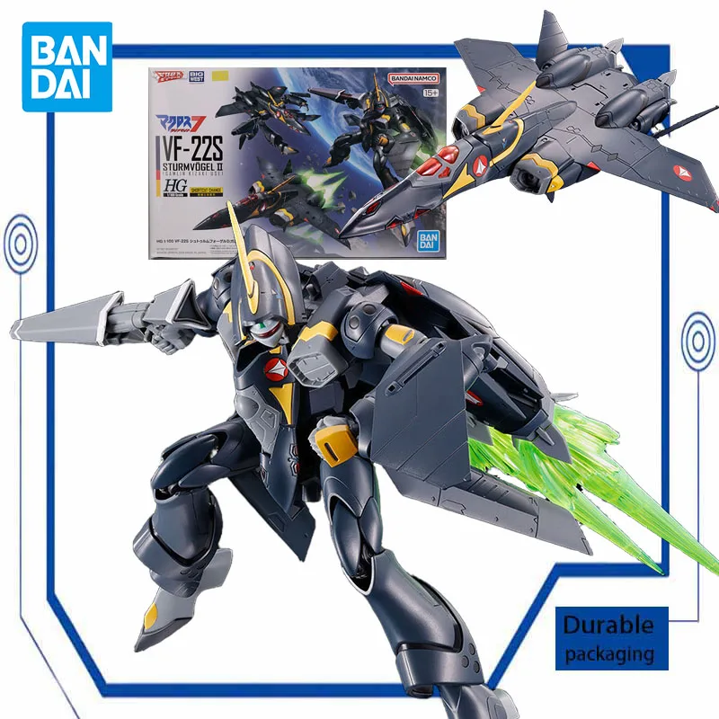 Bandai Original MODEL KIT GUNDAM HG 1/100 Anime Action Figure VF-22S STURMVOGEL II Assembly Model Toys  Model Gifts For boys