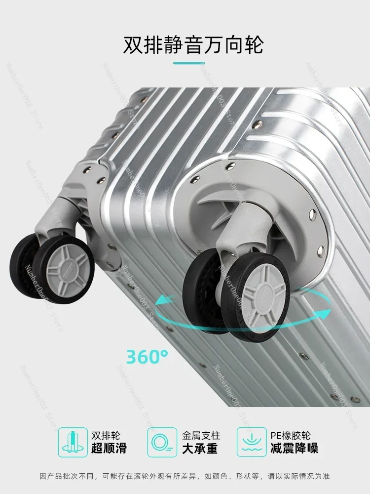 Box Suitcase Luggage Female Male Boarding Bag 21-Inch Aluminum  Alloy Trolley Case Photography Camera