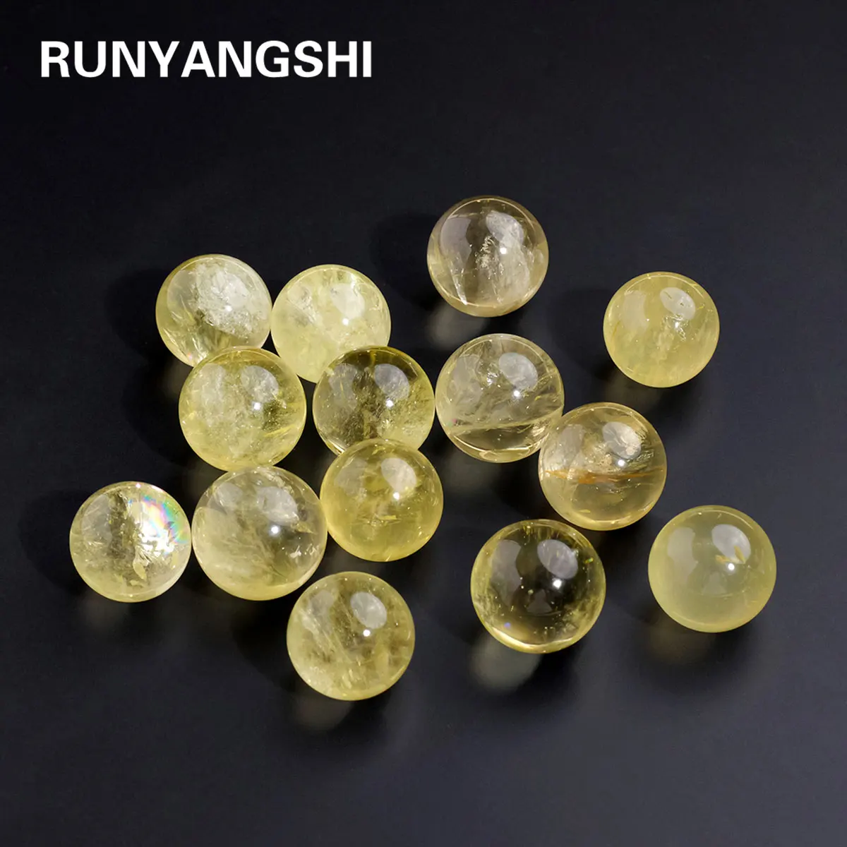 1PC Natural Citrine Crystal Ball - Polished Healing Gemstone Specimen Mineral Sphere for Decoration And Therapy