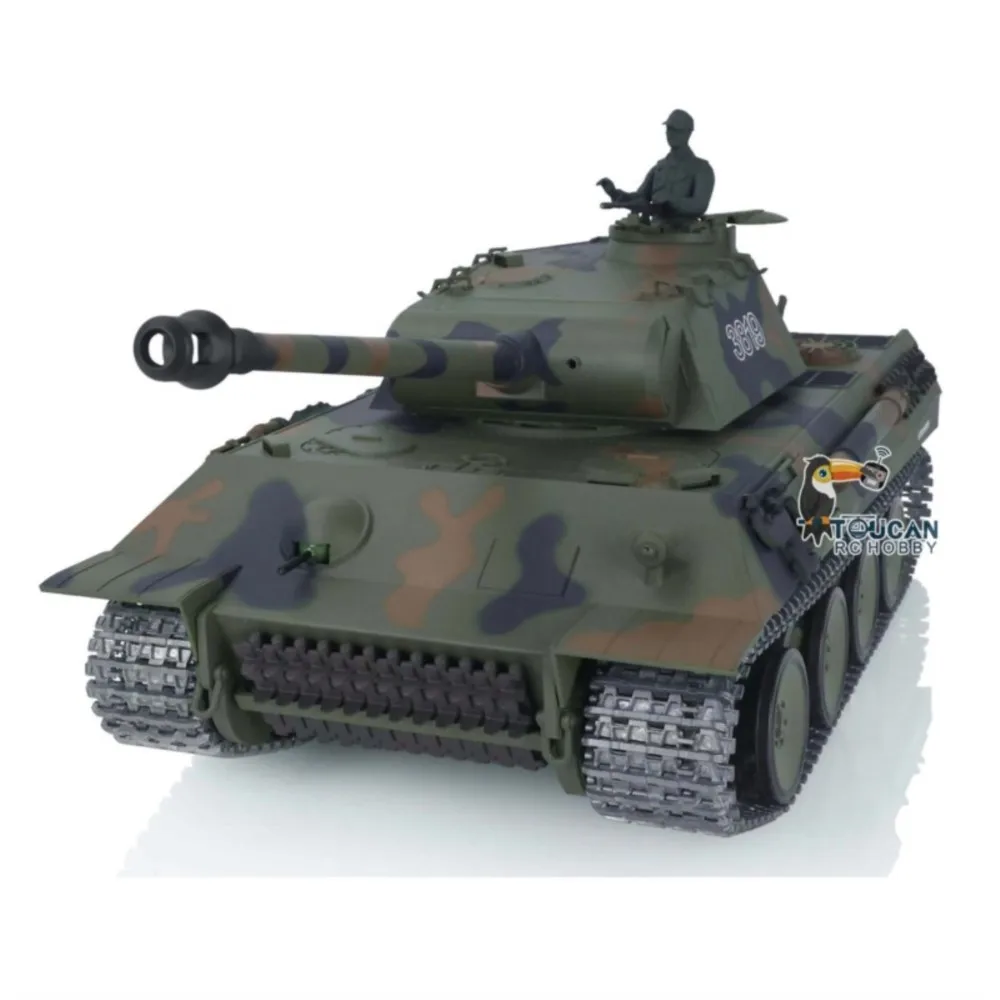 1/16 Henglong 7.0 versão de metal German Panther V RC Tank RTR atualizações 3819 modelo de controle remoto para colecionadores
