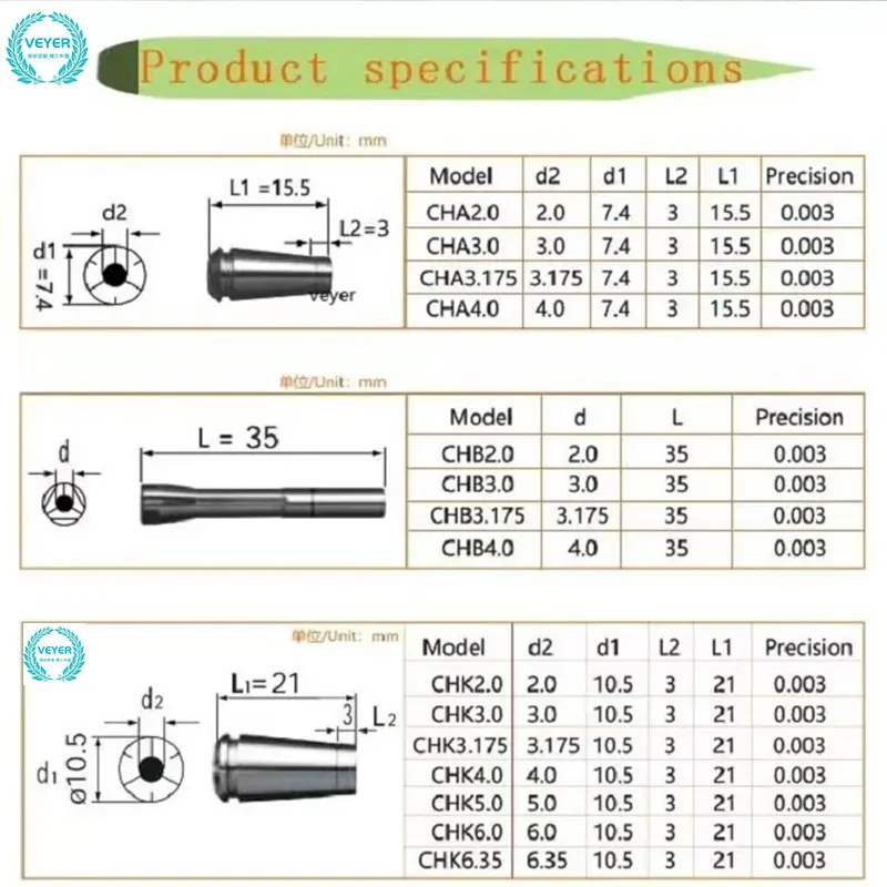 [Quality]CHK Mini 3 175 3.0 Collet Chuck Spindle EM30-S6000 PCB Splitter Tool Engraving Bench Lathe Drill Chuck Tool Parts