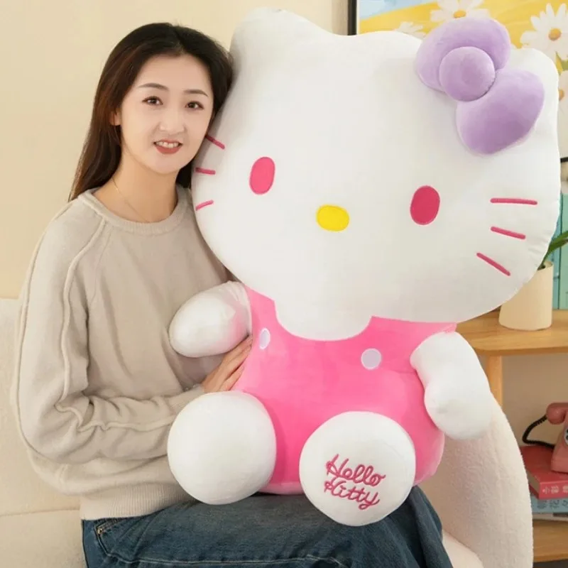 

60CM Big Size Sanrio Hello Kitty Colorful Stuffed Cartoon Anime Plushies Peluche Cushion Home Furnishing Children Holiday Gift