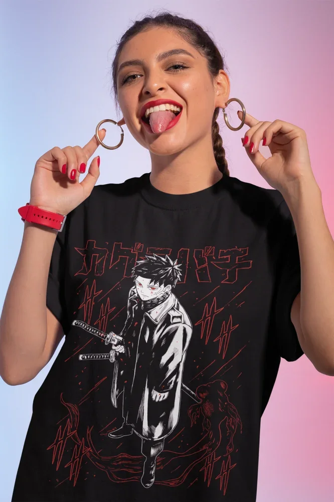 Jujutsu Kaisen T-Shirt kagurabachi Gojo Satoru fille horreur Anime cadeau chemise