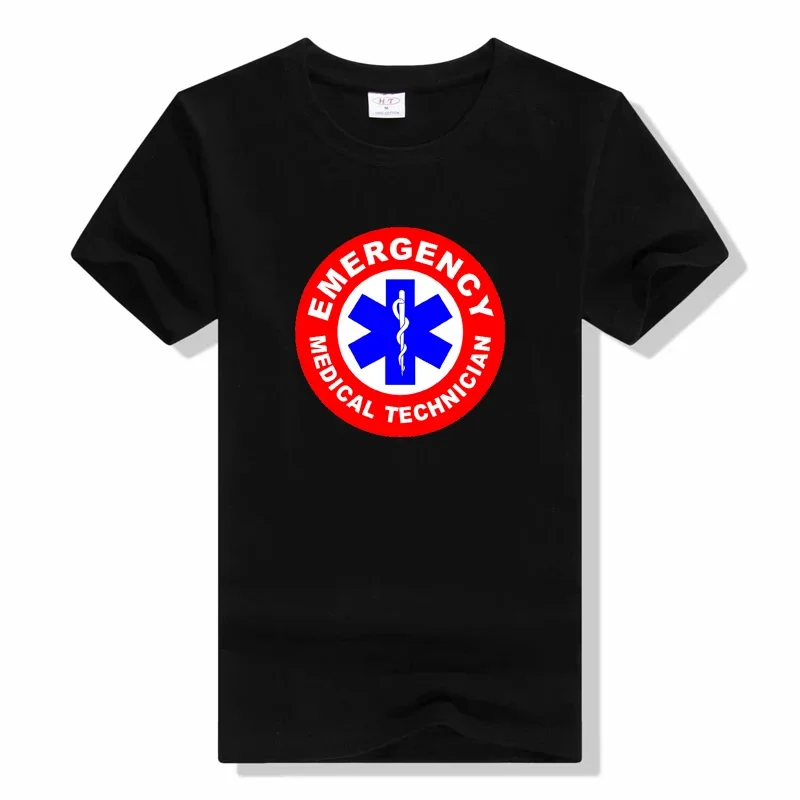 EMT T Shirt Emergency Medical Technician Short sleeved t shirt Funny Harajuku o neck T Shirts