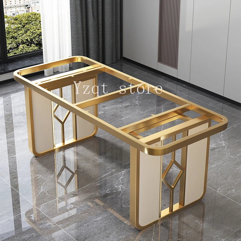 

light luxury stainless steel legs feet table frame bracket custom marble rock slab dining table table legs metal