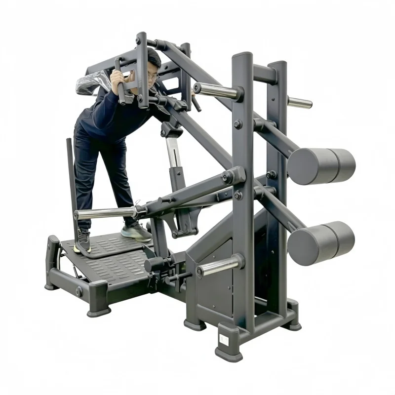 Huck Steel Adjustable Commercial Squat Machine Gym Leg Training Thigh Trainer Hip V-Shaped Fitness Equipment for Gym