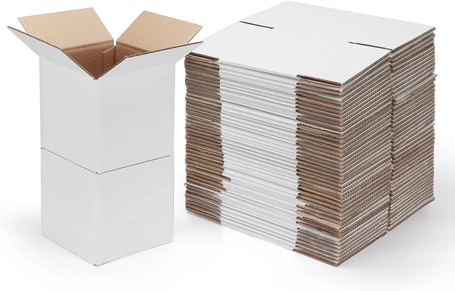 

40 Pack 6x6x6 Corrugated Cardboard Boxes for Small Business Mailing & Storage