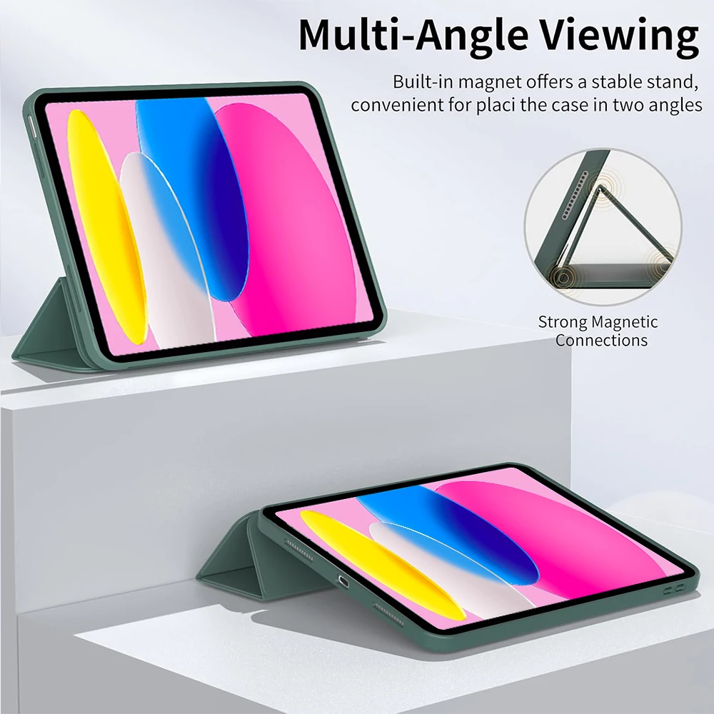 حافظة قابلة للطي ثلاثية الطي لجهاز Lenovo Tab M10 Plus (الجيل الثالث) 10.6 بوصة 2022 TB125FU TB-128FU حافظة رفيعة وناعمة مع خاصية النوم التلقائي #5