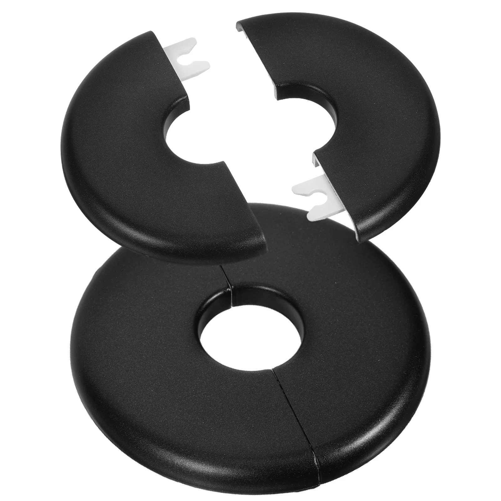 

2pcs Plumbing Cover Plates Decorative Pipe Collar Covers Wall Split Flange Durable Plastic Dust Resistant Water for Kitchen