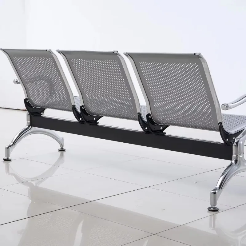 Three-seater Airport Bench Stainless Steel Long Hospital Waiting Exam Chair Public Bench Rest Chair IV Drip Chair