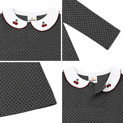 AA AW26 Maison Cherry Collection Kinderbekleidungsset - Jungen-Oberteil, Mädchenkleid, Strickjacke, Baby-Leggings aus Tencel und geripptem Stoff – Detail 18