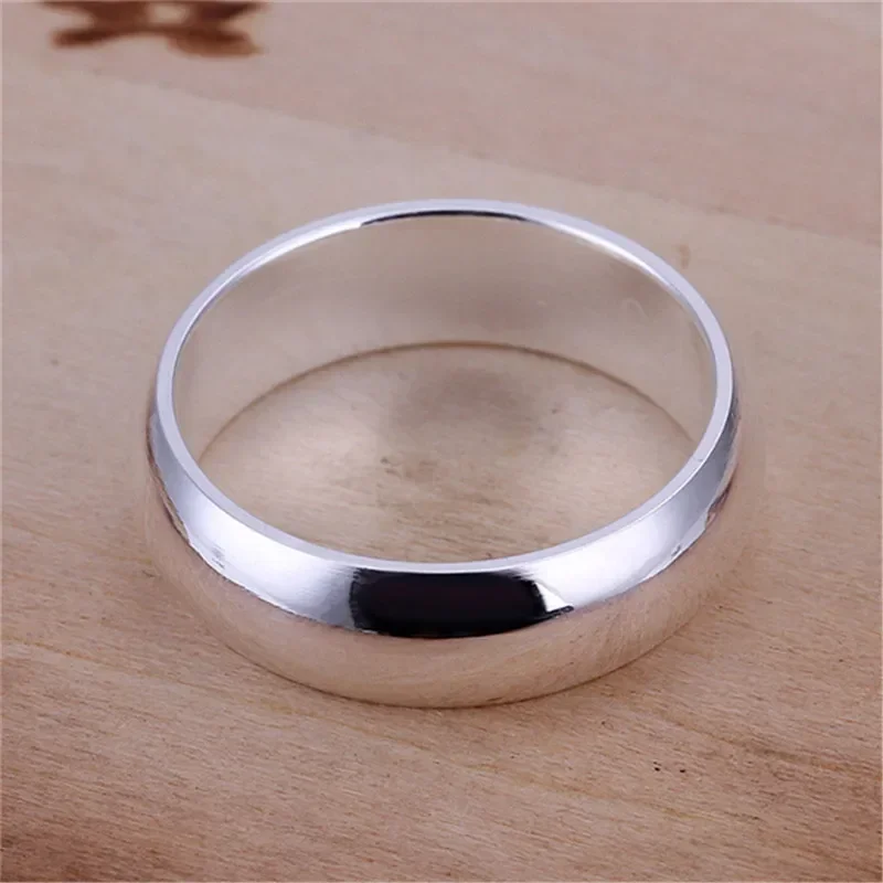 Anglang unisex rings 925 silver smooth ring classic fashion jewelry for male female gift wholesale price