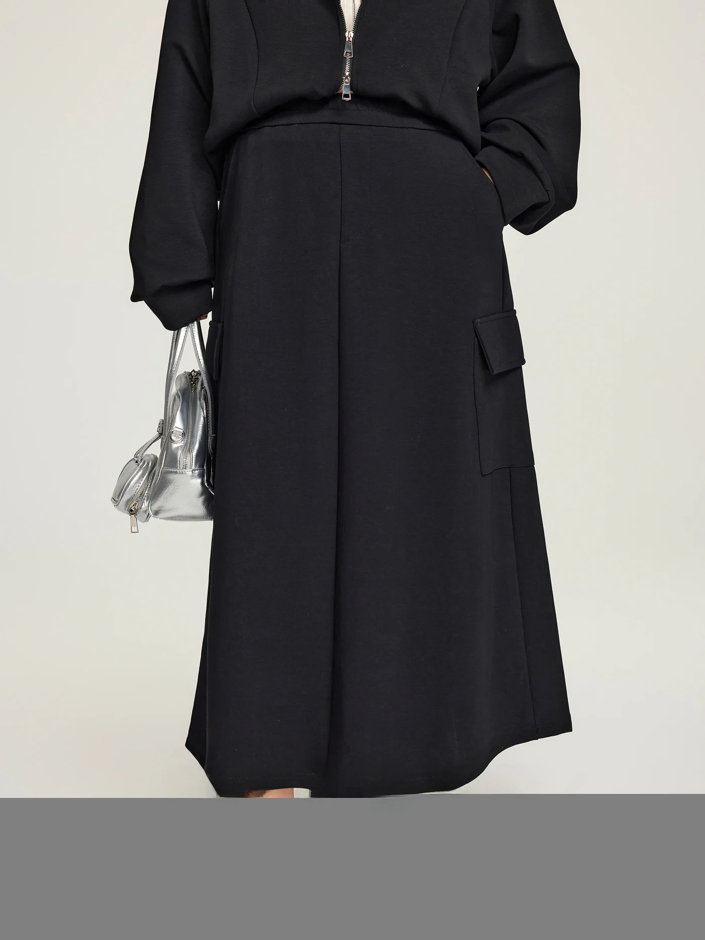 

Юбка А-силуэта с высокой талией для полных женщин, новая осенняя коллекция, стройнящая юбка для повседневной носки и работы