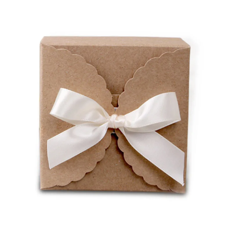 10/20Pcs Welle Solide Kraft Papier Candy Box Hochzeit Gunsten Geschenk Box DIY Klapp Verpackung Tasche Baby Dusche geburtstag Party Dekoration – Detail 9