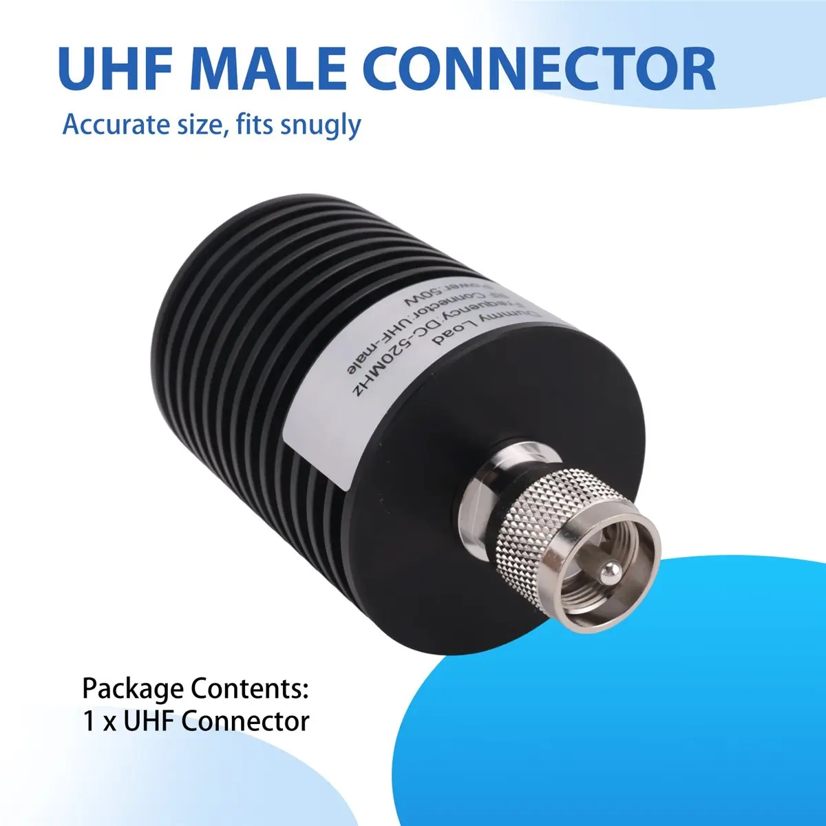 #71N RF Coaxial Dummy Load 50W U Style UHF PL259 M Male Plug Connector,PL259 connector,(Metal)