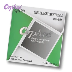 Orphee Ukulele Strings QK90 High Quality Carbon Steel Strings Vacuum Packed Guitar Accessories Ideal for Beginners or Practice