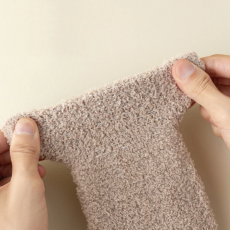 1/5 paia di calzini termici da uomo invernali spessi per tenere al caldo solido morbido velluto corallo soffice pavimento per dormire calzini corti a cinque dita