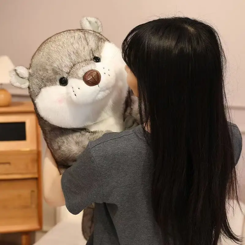 Mais recente preguiçoso lontra boneca kawaii brinquedo de pelúcia artesanal boneca dos desenhos animados anime bonito presente aniversário das crianças diversão boneca travesseiro