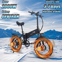 RX20-MAX Electric Bicycle 2000W Dual Motor 48V18A Battery Hydraulic Brake Electric Bike  20*4 Fat Tires All-terrain Fold E-bike