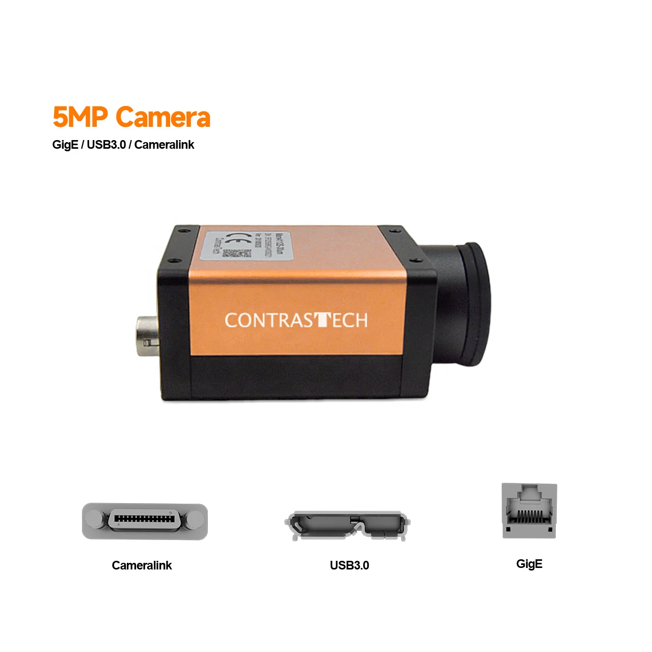 5 Megapixels IMX264 IMX250 Network Gigabit Ethernet Global Shutter CMOS GigE Vision Camera for Machine Vision