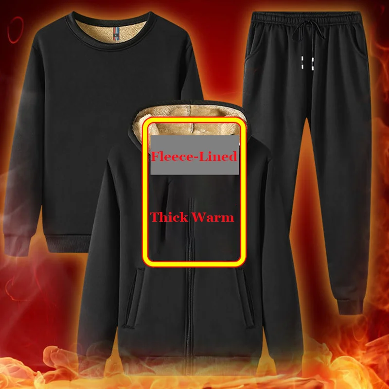 الرجال الشتاء الحراري الدافئة مجموعات الصوف مبطن السراويل سميكة سترة مقنعين البلوز في الهواء الطلق سميكة الدافئة الكلاسيكية رياضية الذكور
