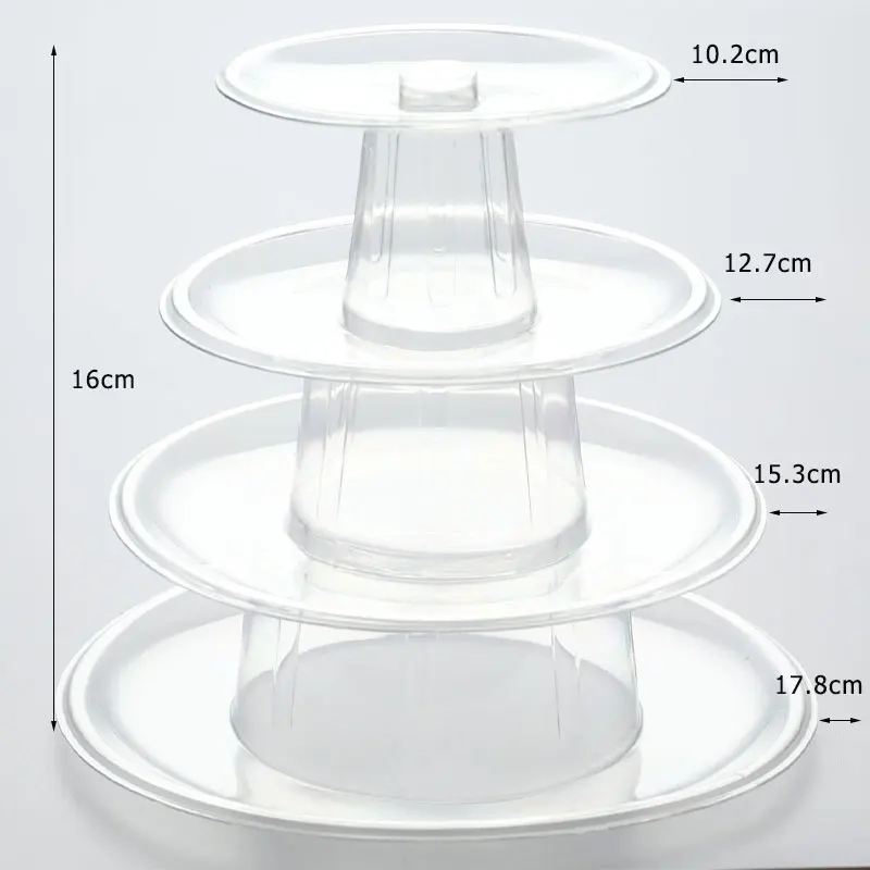 Multitiers Macaron Display Stand Cupcake Tower Rack Cake Stand PVC Tray For Wedding Birthday Cake Decorating Home Tool