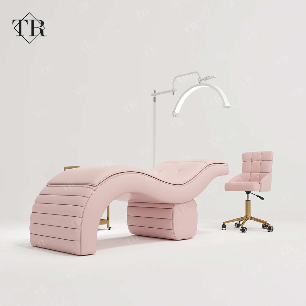 

Turri Unique Luxury Pink Lashes Eyebrow Bed Table Aesthetic Eyelashes Salons Bed Furniture Set Cama Lash For Lashista