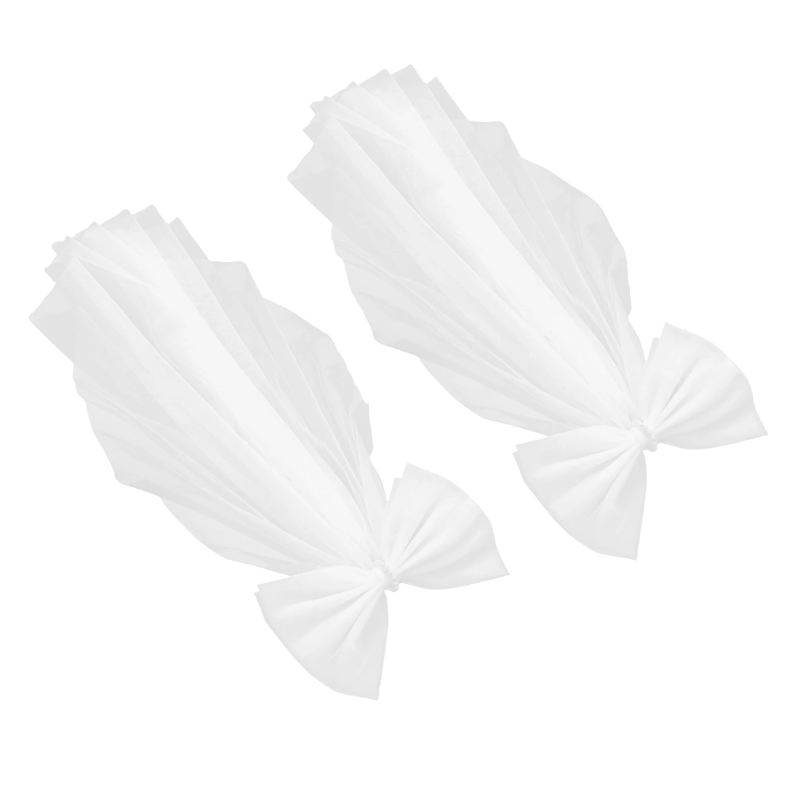 

2pcs Bridal Veil Cape Elegant Bow Short Wedding Shoulder Tulle Arm Polyester Women Accessories Bride Mesh Shawl White Bridal