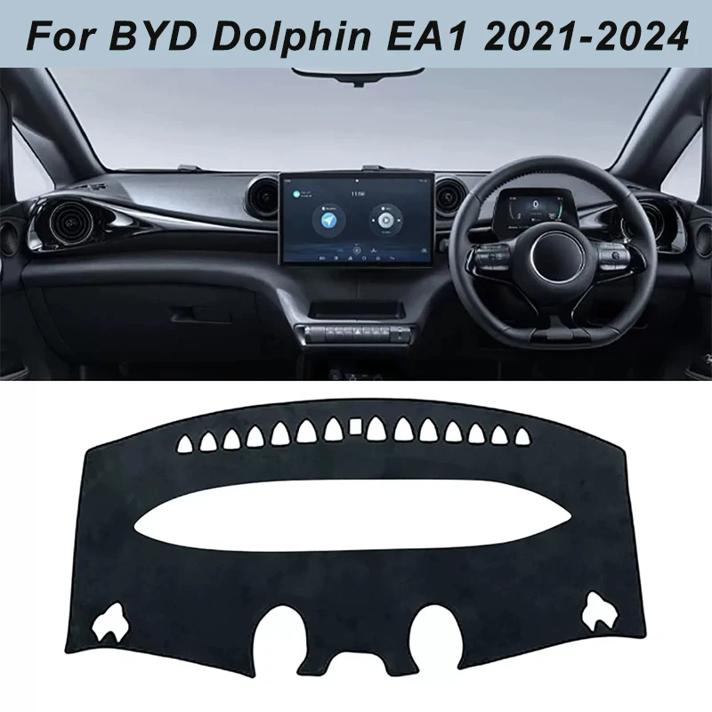 For BYD Dolphin EA1 2021-2024 Anti-Glare Dashboard Cover Dash Mat Non-Slip Sun Shade Pad Interior Protector